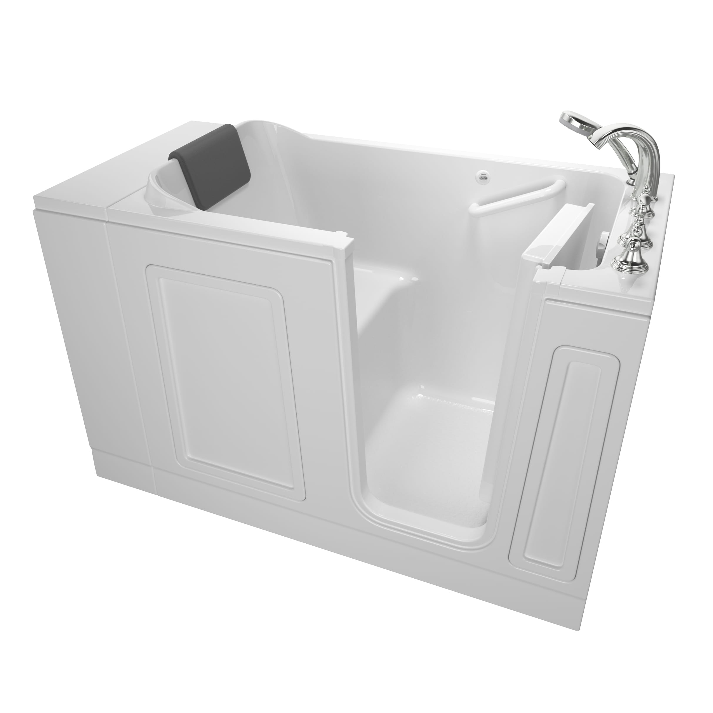 Acrylic Luxury Series 30 x 51  Inch Walk in Tub With Soaker System   Right Hand Drain With Faucet WIB WHITE